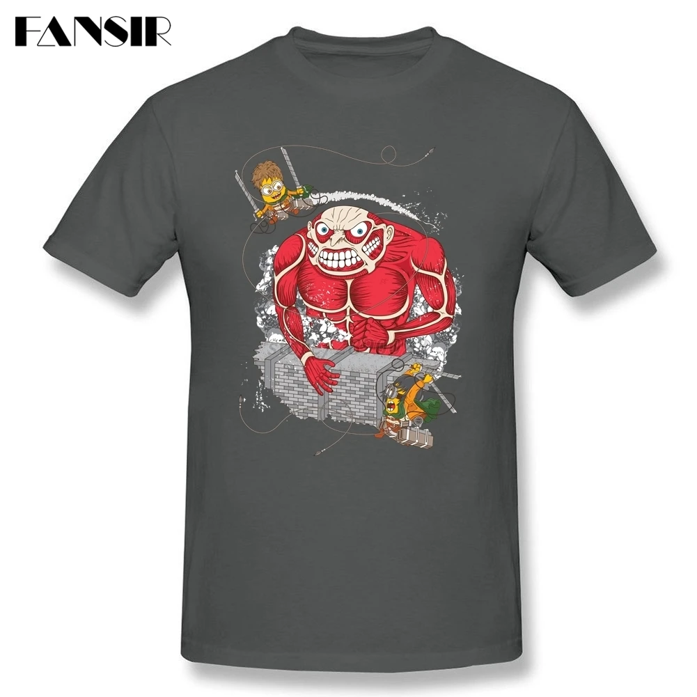 XS-3XL атака на Gru Titan смешные футболки мужской 100% хлопок с коротким рукавом мужская