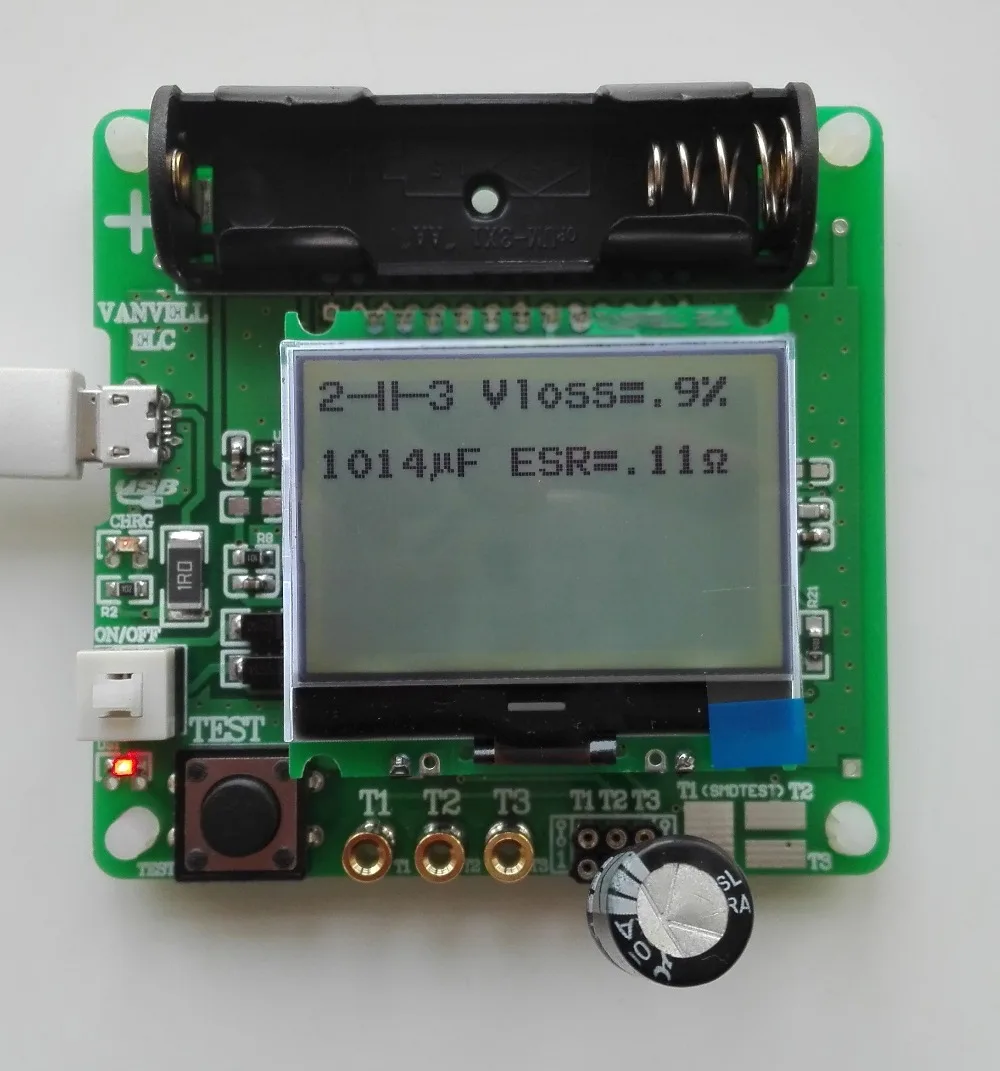 Многофункциональный тестер сопротивления индуктора конденсатора ESR DIY MG328