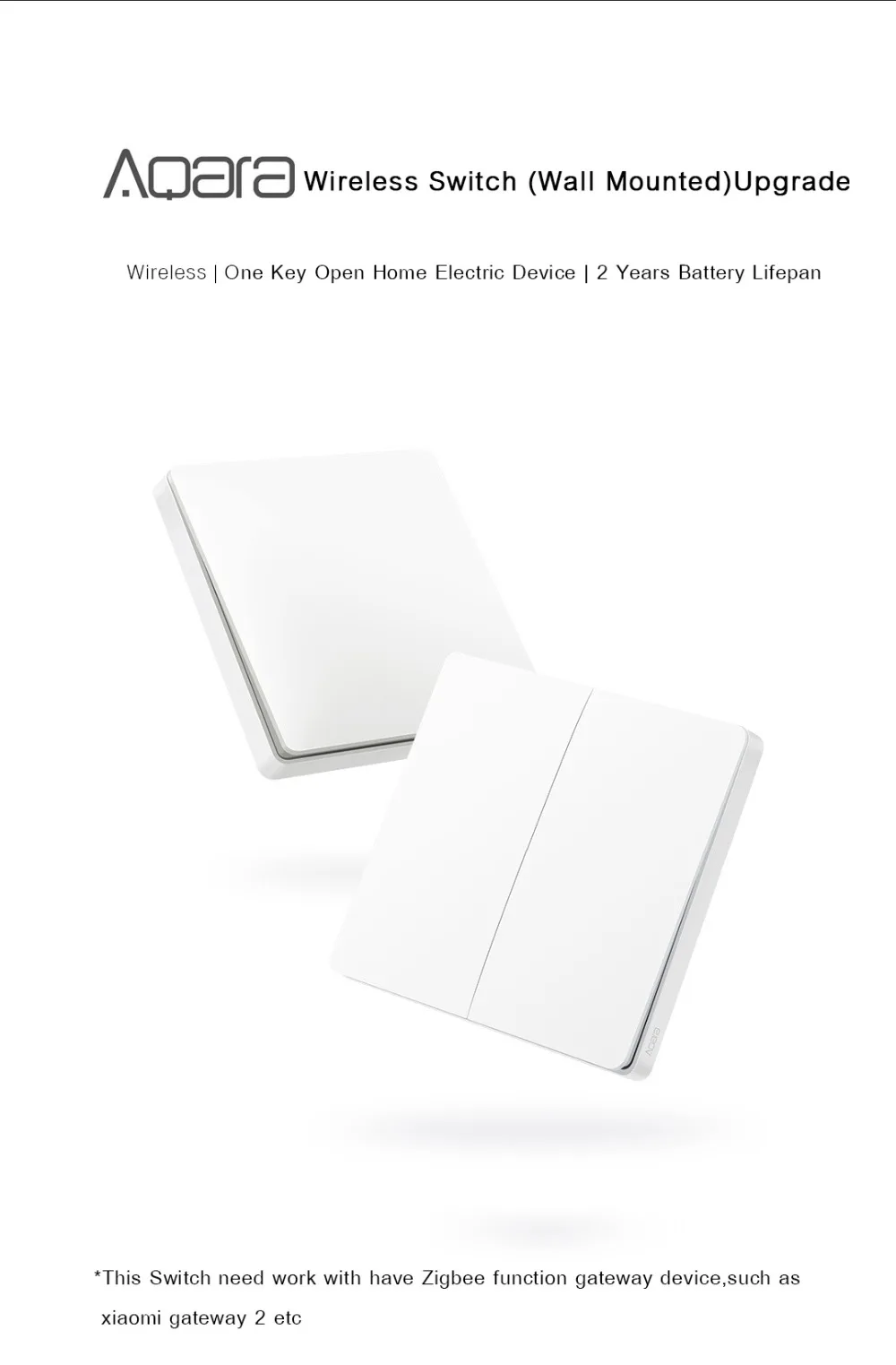 [ Inernational Edition ] xiaomi Mijia Aqara wireless key Update version,ZigBee Switch Smart Sensor for Mi home App Newwst