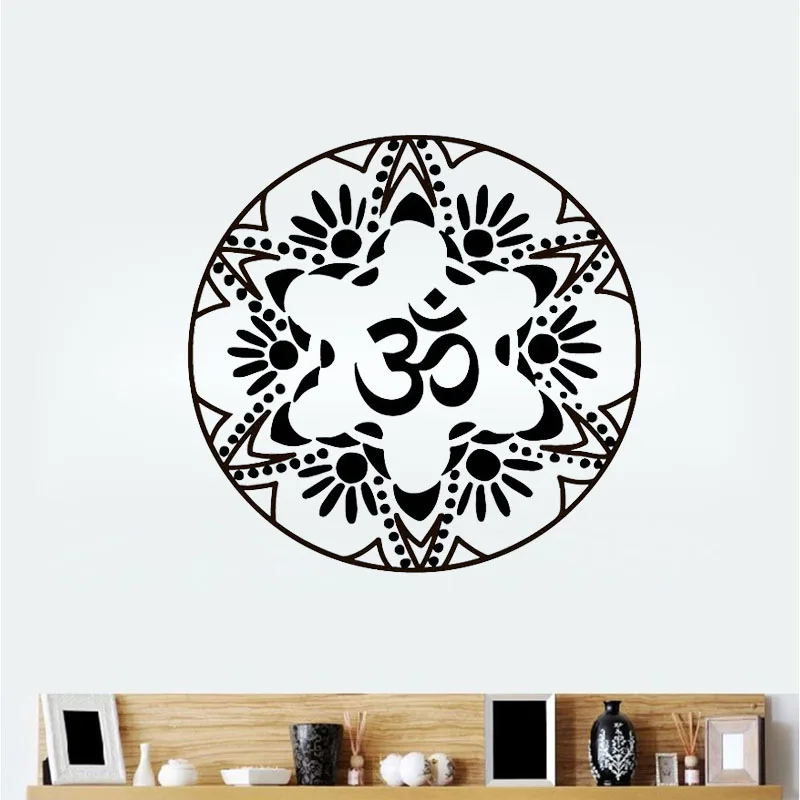 

ZOOYOO Circular Mandala Pattern Wall Decals Vinyl Removable Art Indian Religious Home Decor Wall Sticker