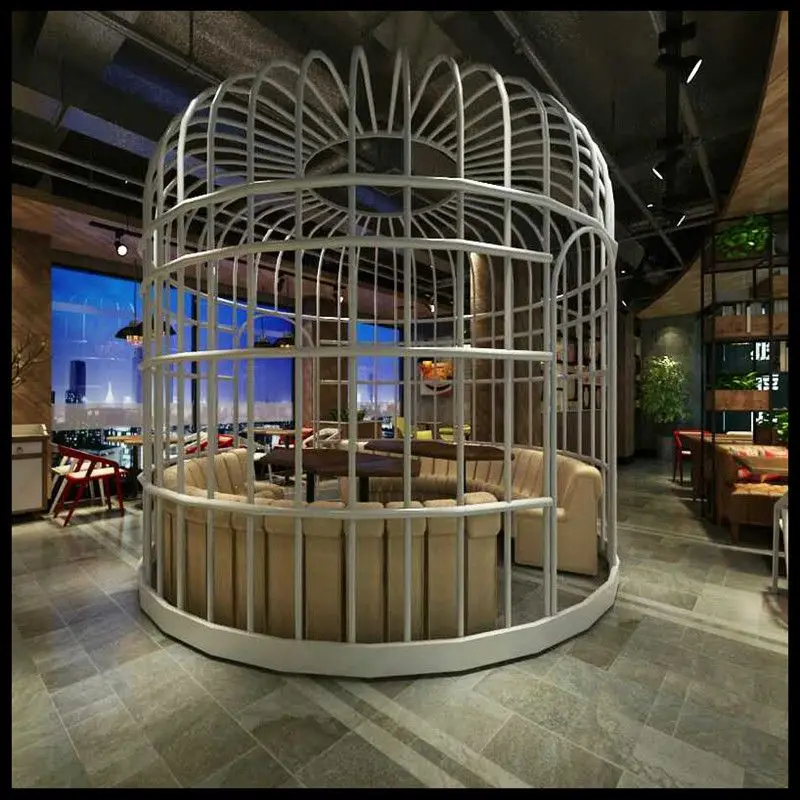 Outdoor Restaurant Giant Floor Decoration Large Bird Cage Wedding Hotel Big Bird Cage