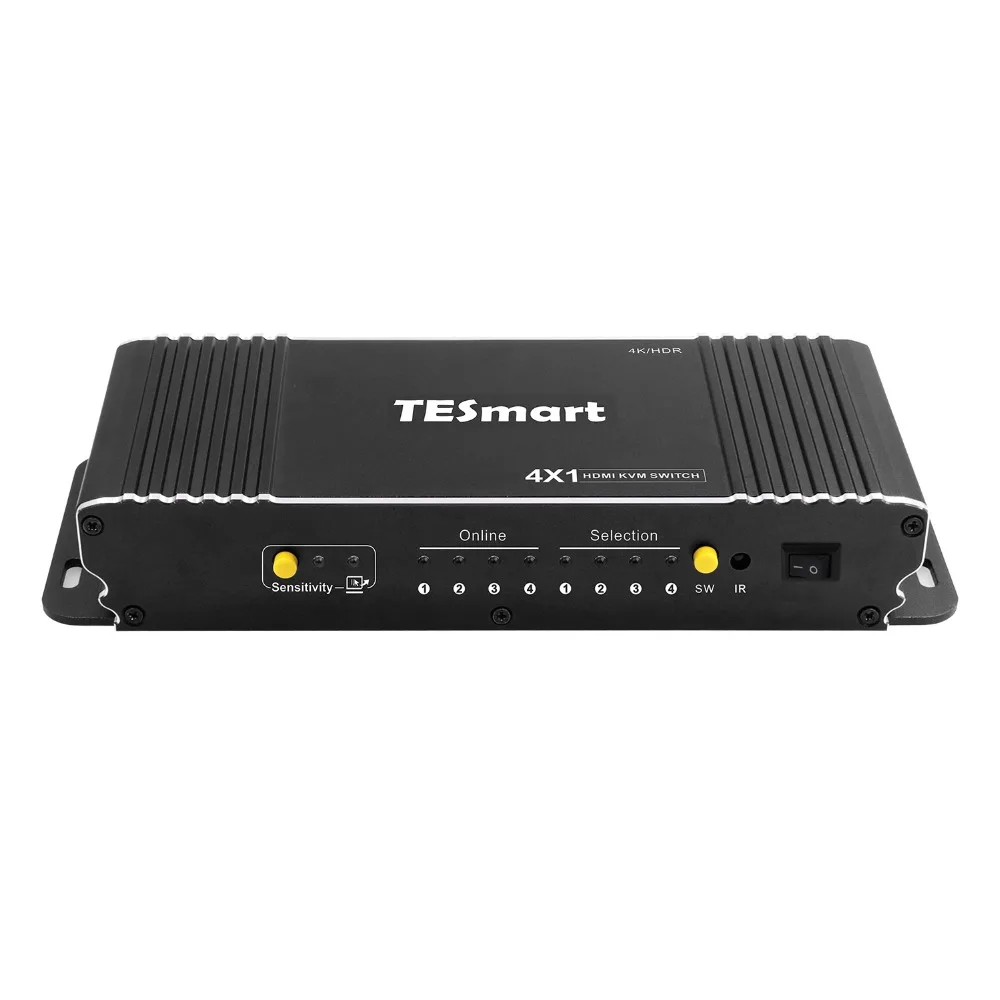TESmart высокое качество 4 порта USB KVM HDMI переключатель с дополнительным USB 2,0 порт Поддержка 4K*2K(3840x2160) 2 шт 5ft HDMI Кабели