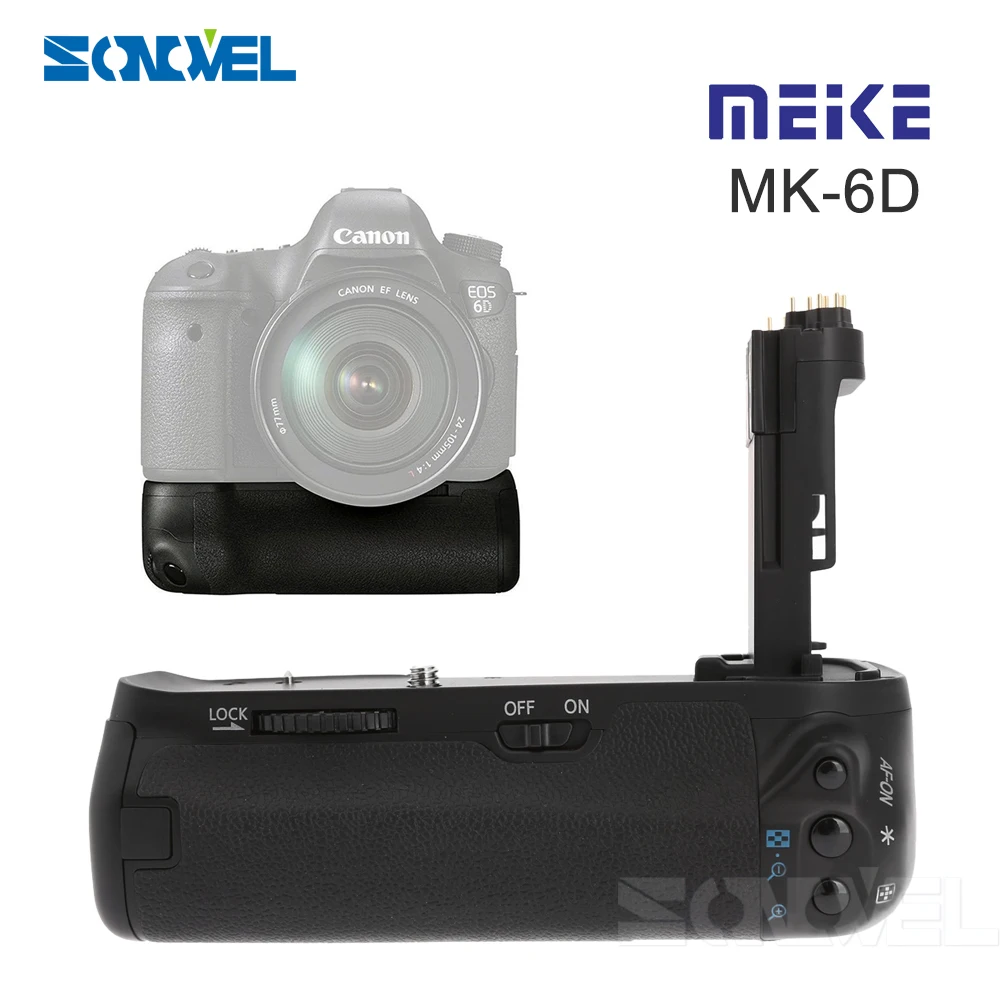 Meike MK 6D многоблочный блок питания для камеры рукоятка аккумулятора Canon EOS 6D|vertical