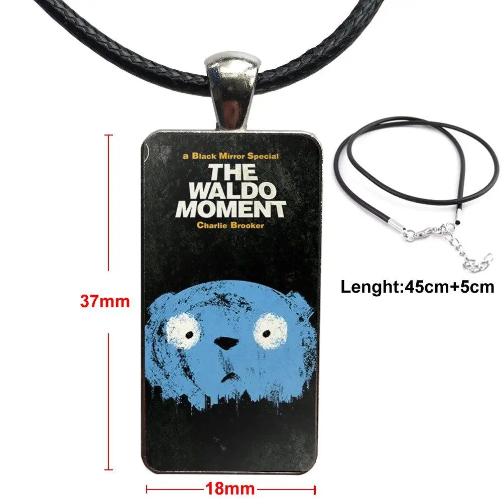 Black Mirror The Waldo Moment For Wedding Fashion Glass Cabochon Pendant Necklace With Women Bronze Plated Statement Jewelry | Украшения и
