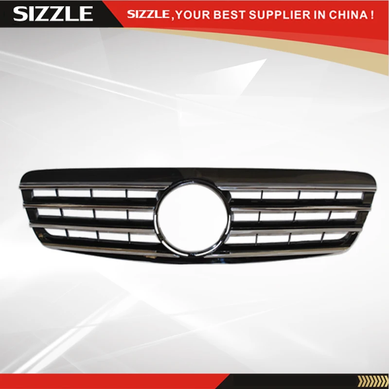 Пластиковая черная с хромированной Автоматической передней решеткой для Mercedes S