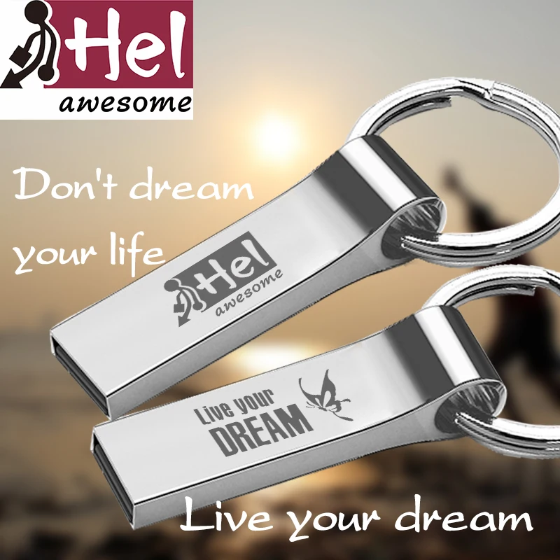 Мечта USB Flash Drive Моды Брелок Флешки Персонализированные Мемори Стик 4/32 Г Pen Металла