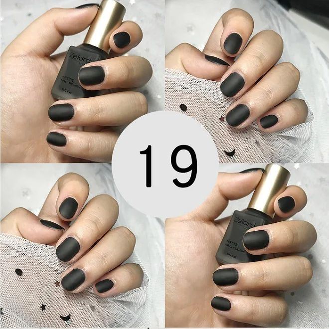 DIY матовый лак для ногтей, постоянный лак для ногтей, долговечный голографический лак для ногтей, тусклый маникюр, Быстросохнущий гель для ногтей - Цвет: 19