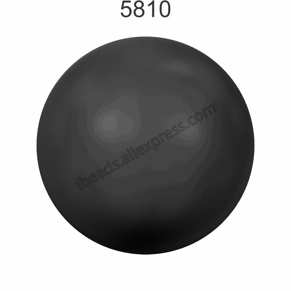 Mystic Black 335 Оригинальные кристаллы Swarovski 5810 серии драгоценных камней, круглые жемчужины, полностью просверленные отверстия, самодельные бусины, ювелирное изделие, фитинг - Цвет: Mystic Black 335