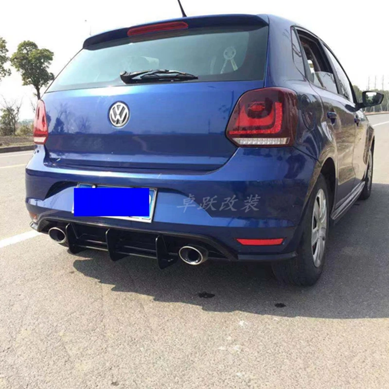 Для POLO GTI ABS задний бампер диффузор защитные бамперы для- Volkswagen POLO Gti Комплект кузова бампер задний губы задний спойлер
