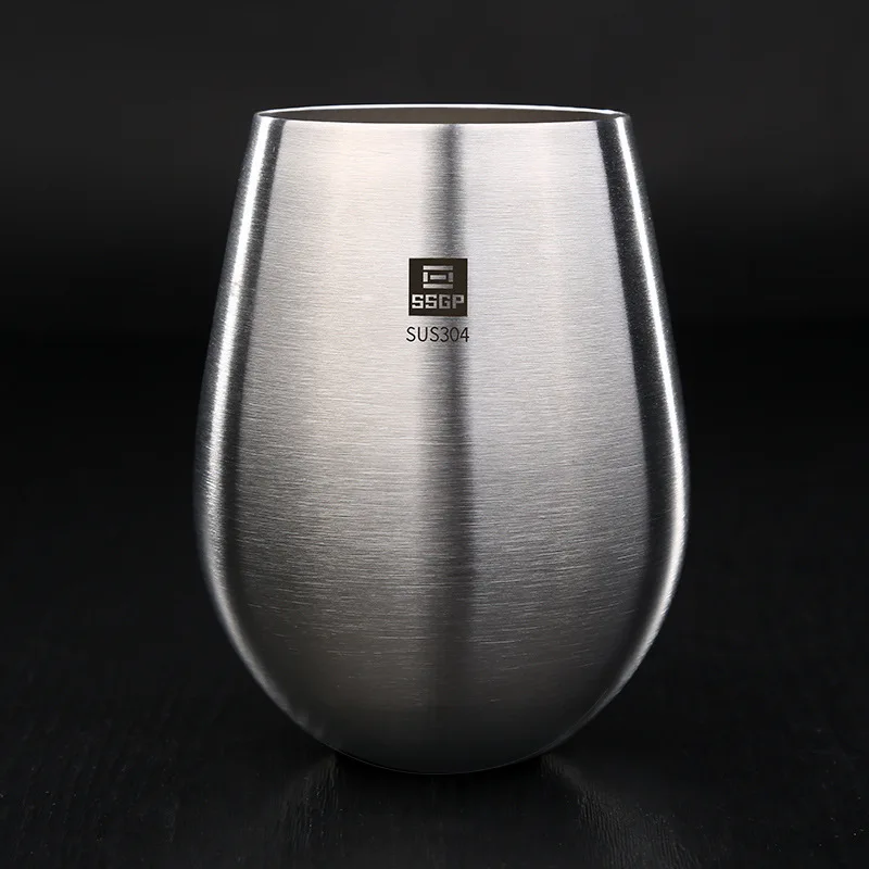 Top Grade Thickening 304 Stainless Swig Beer Mugs Monolayer Cold Drink Juice Egg Shape Eggshell Cup Household Children UNBreak | Дом и сад