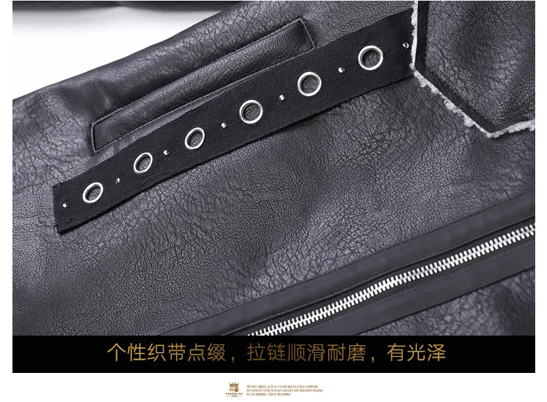 fanzhuan, новинка, модное мужское пальто с меховым воротником, уплотненная теплая мотоциклетная кожаная 710167 куртка