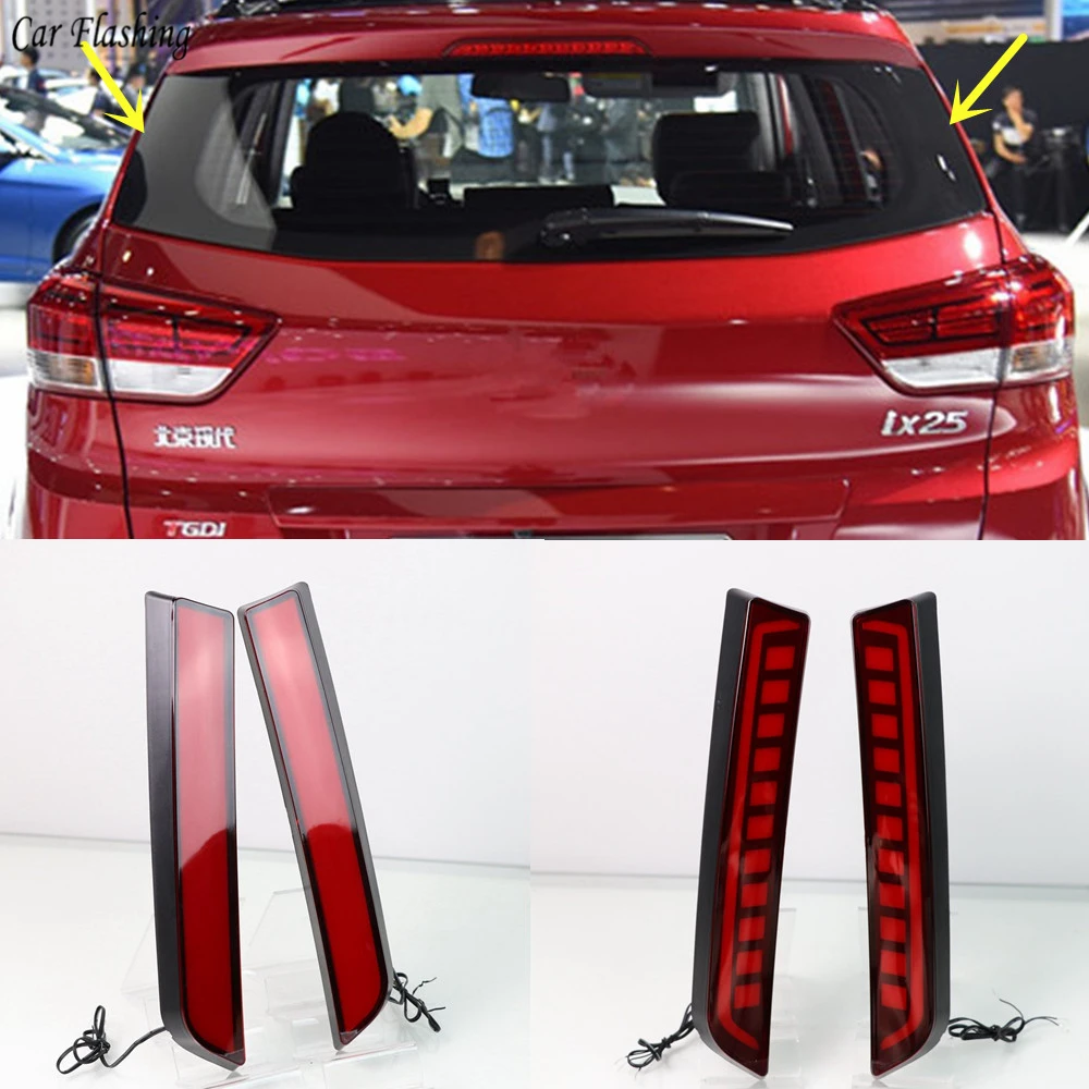 Мигающий автомобиль для Hyundai IX25 Creta 2014 2015 2016 2017 2018 2019 задний багажник лампы