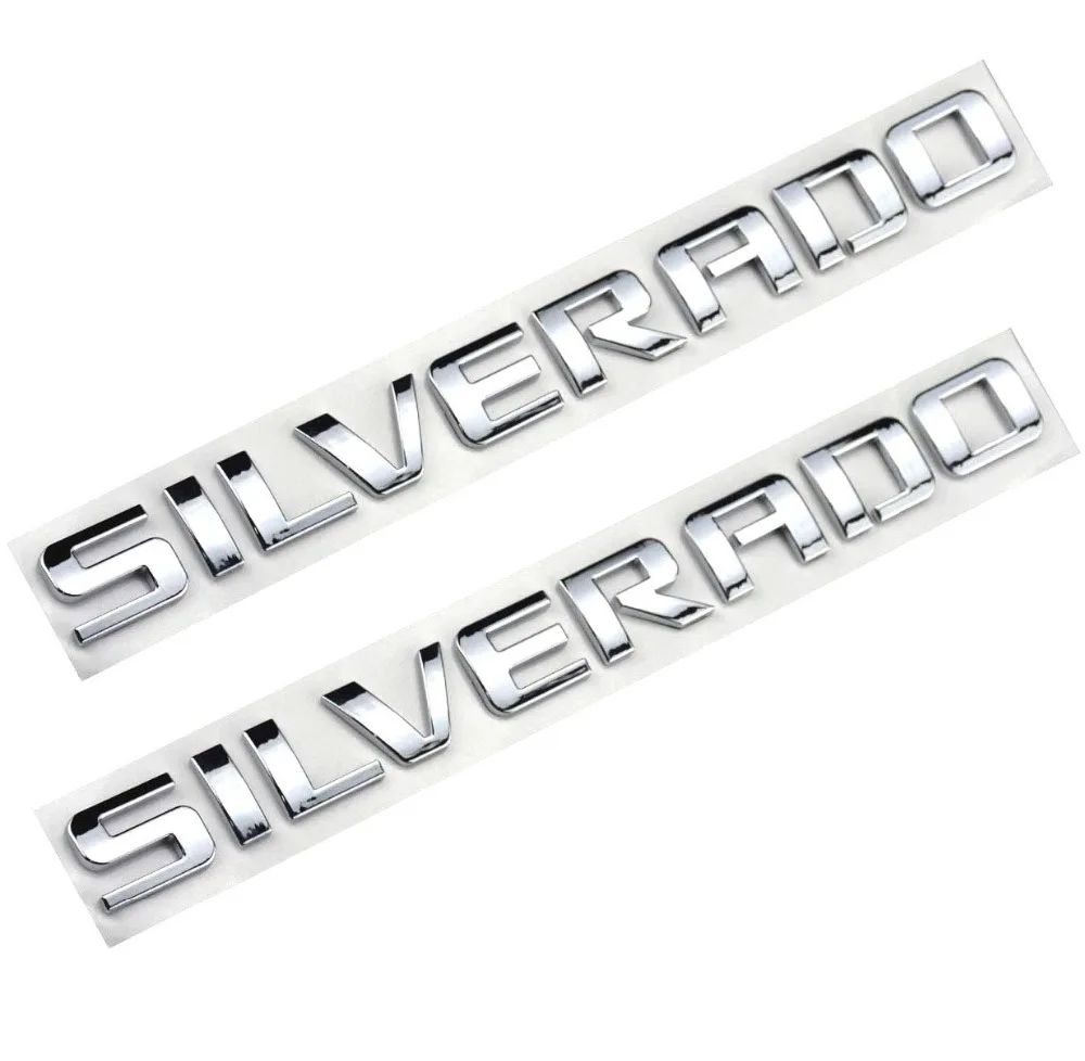 2 шт. табличка с надписью Silverado эмблема 3D значком для Chevrolet 1500 2500HD 2011 2015|Наклейки на