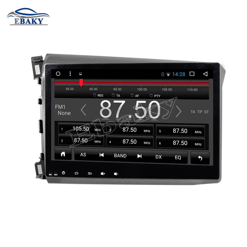 NaviTopia 9 дюймов Восьмиядерный Android 7 1 8 автомобильный DVD gps навигатор для Honda CIVIC 2012 2013