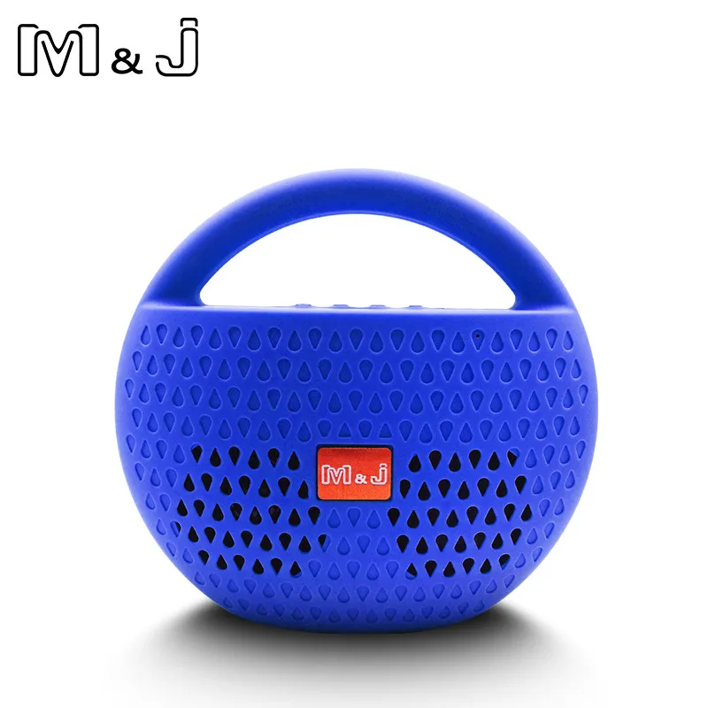 Синий M& J Портативный беспроводной Bluetooth динамик стерео динамик s с микрофоном Поддержка TF AUX USB MP3 Мини Subwoof умная Колонка громкий динамик - Цвет: Синий