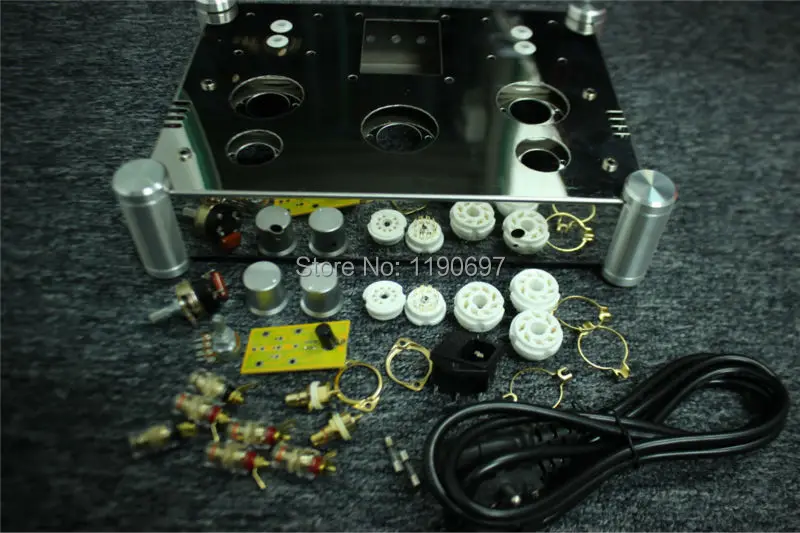 Корпус усилителя из нержавеющей стали перфорированный корпус DIY EL34 + 6N2J 5Z4PJ аудио