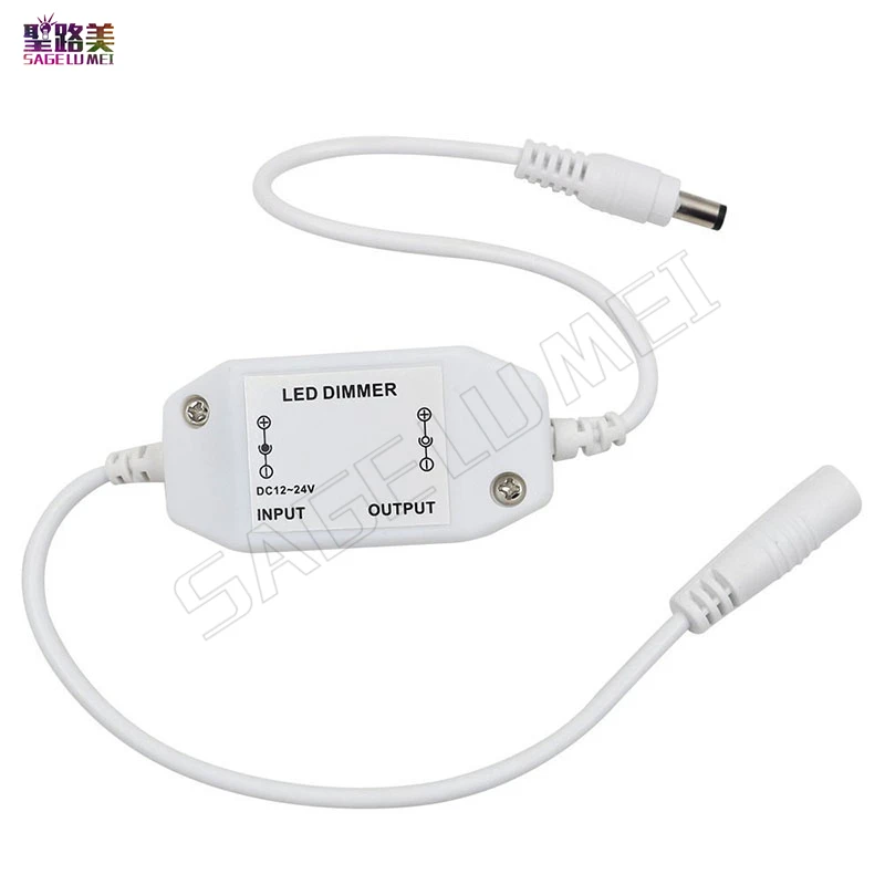 Оптовая продажа 1 шт. новый DC12V-24V мини светодиодный регулятор яркости Одноцветный
