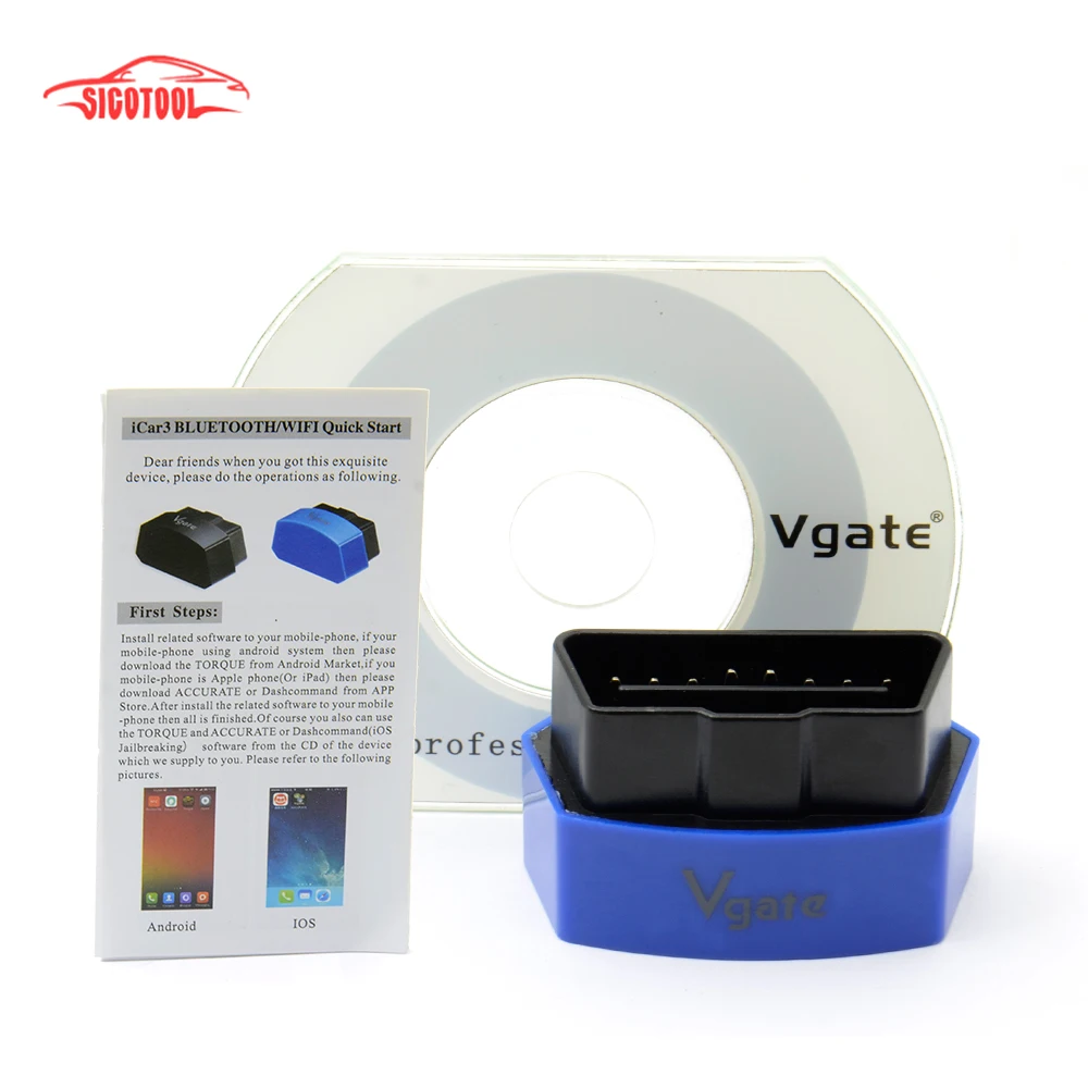 Vgate iCar3 Wifi Elm327 считыватель кодов поддержка OBDII протокол транспортного средства iCar