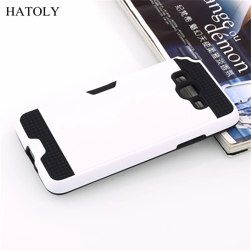 Hatoly чехол для samsung Galaxy Grand Prime G530 Чехол-Броня с эффектом силиконовый резиновый