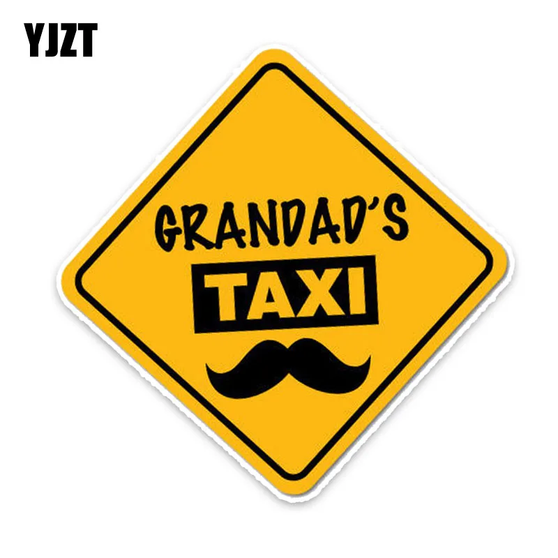 YJZT 13*13 см GRANDAD'S TAXI мультфильм забавная Наклейка на окно автомобиля наклейки