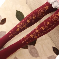 lolita socks japanese cherry blossom put lolita their gilding pantyhose lovely princess knee high socks in the spring