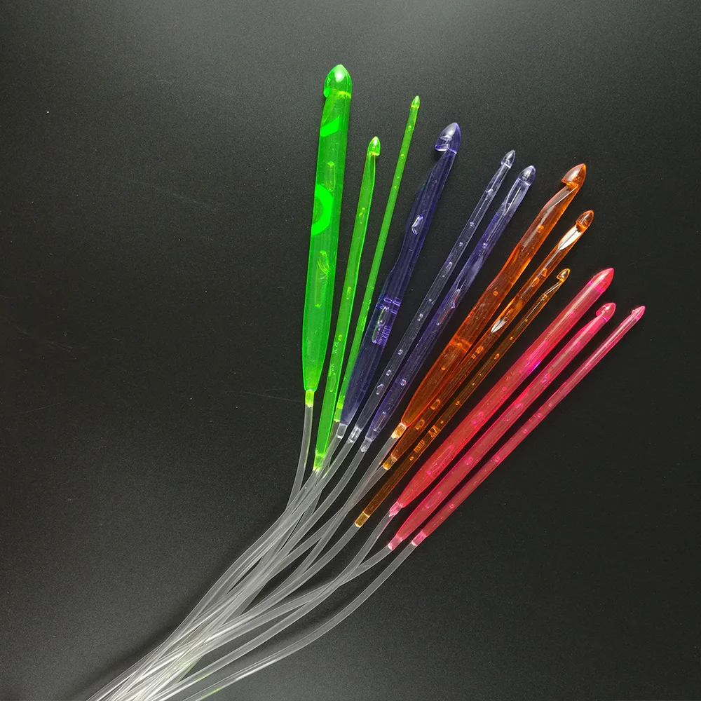 New 12pcs 48&quot Flexible Plastic Afghan Tunisian Crochet Hooks Weave Needles | Дом и сад