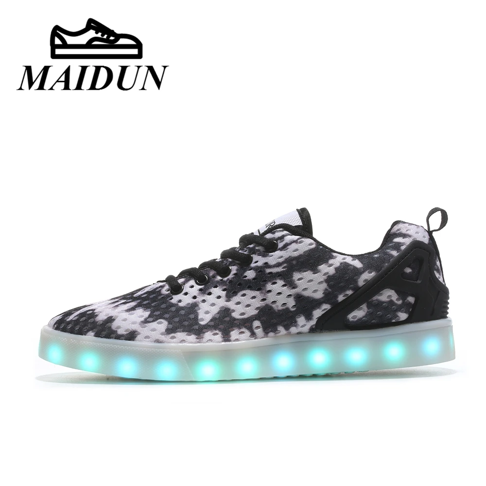 LED shoes men Luminous Light Up New tenis led Casual Hot Fashion casual Glowing neon male flat with USB Charge lace up | Обувь