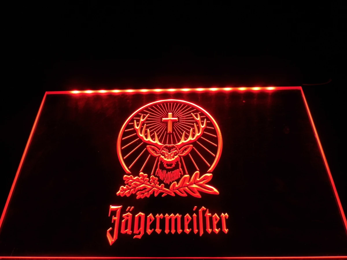LR001 Jagermeister светодиодный светильник неоновая световая вывеска подвесной знак