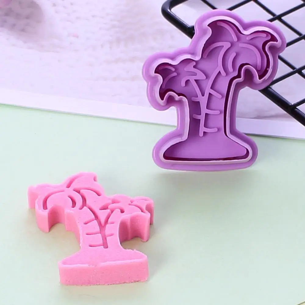 31-36 Coconut tree Детские игрушки, 3D формочки для печенья, штамп для печенья, инструменты для украшения помадки, формы для выпечки шоколада в виде животных, формы для выпечки сахарных изделий, сделай сам, Рождественский подарок - Цвет: 31-36 Coconut tree