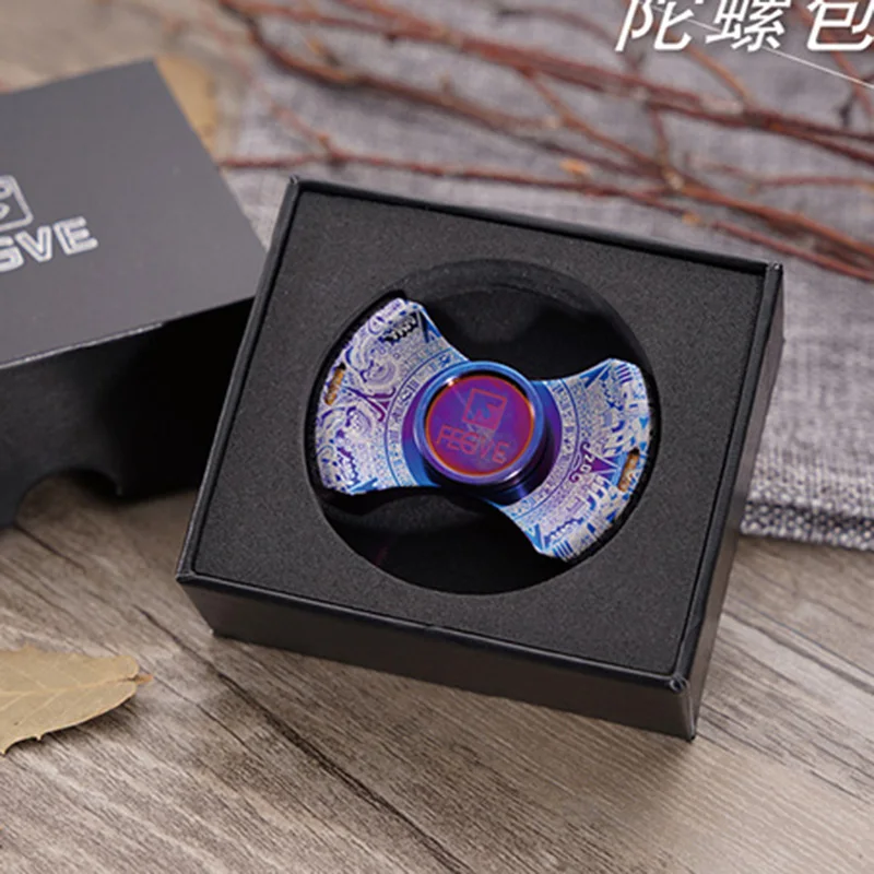 Fegve Майя Непоседа блесны ручной Spinner металл палец torqbar Leopard резьба на гриле синий