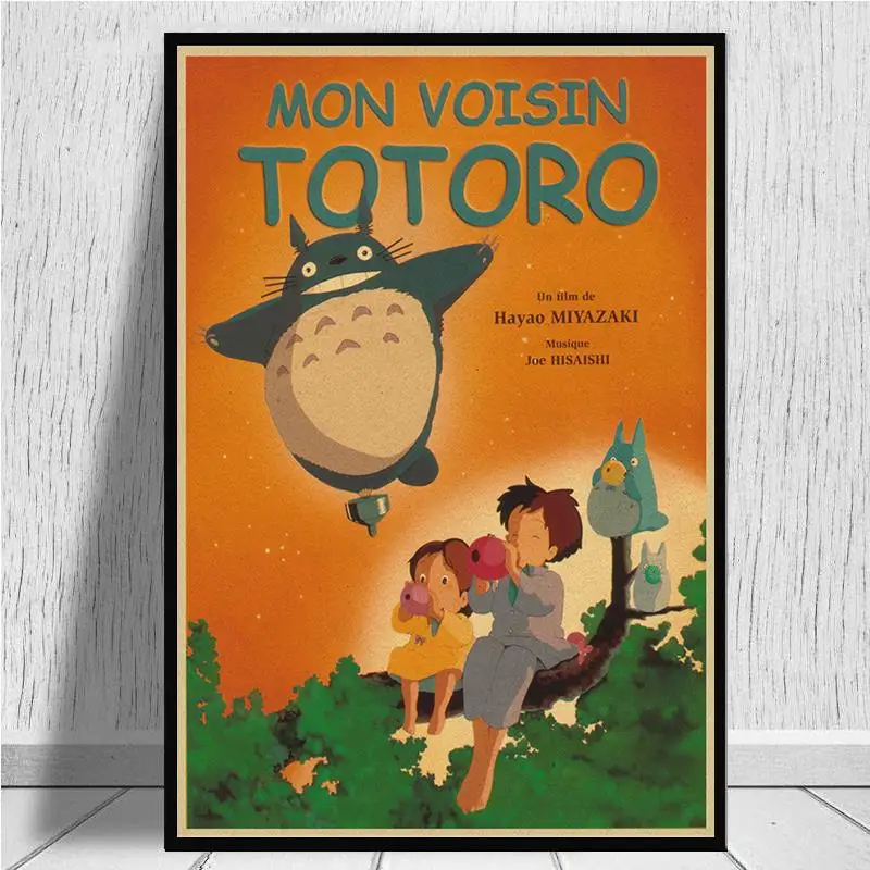Хаяо Миядзаки мультфильм Tonari no Totoro ретро крафт-бумага плакат ВИНТАЖНЫЙ ПЛАКАТ украшение комнаты