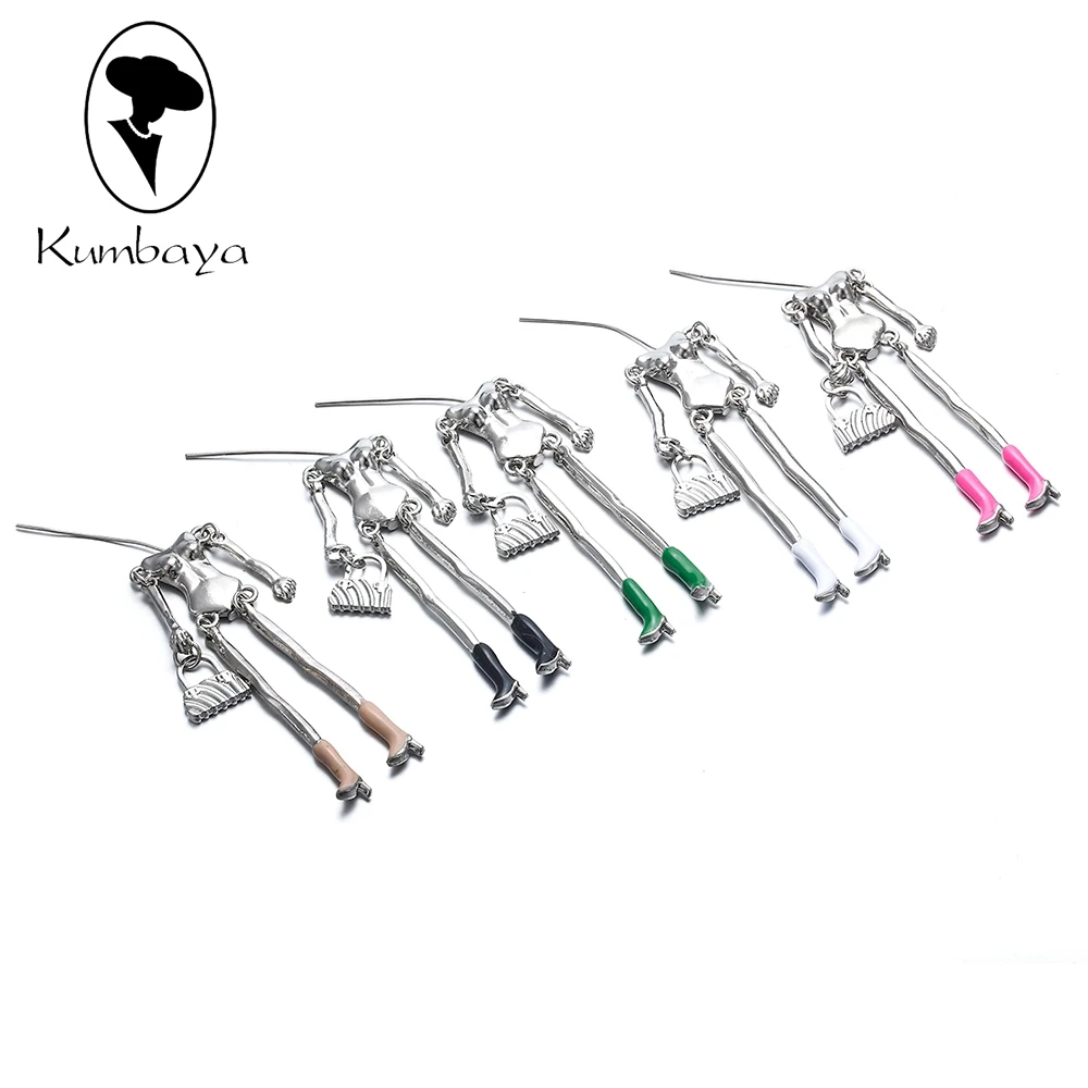 50 pcs/lot New Doll Necklace Alloy Naked Bodies with Colors Enamel Feet Hot Pink DIY Accessories Handmade Statements NS238-30