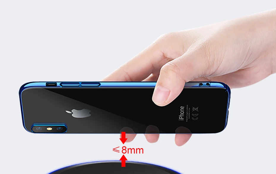 TOPK B46W 10 Вт Беспроводное зарядное устройство для iPhone X/XS Max XR 8 Plus Быстрая зарядка для samsung S8 S9 Note 9 8 Phone charger Pad