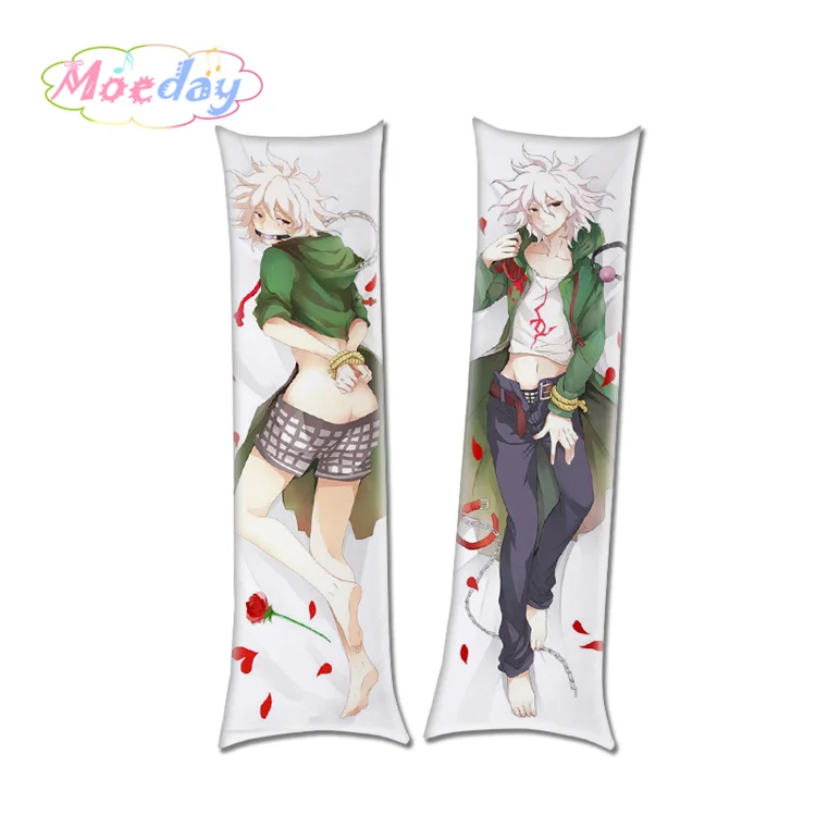 Orange Danganronpa триггер Happy Havoc Nagito Makoto Amami Oma Mens Dakimakura Чехол - Color: Orange
