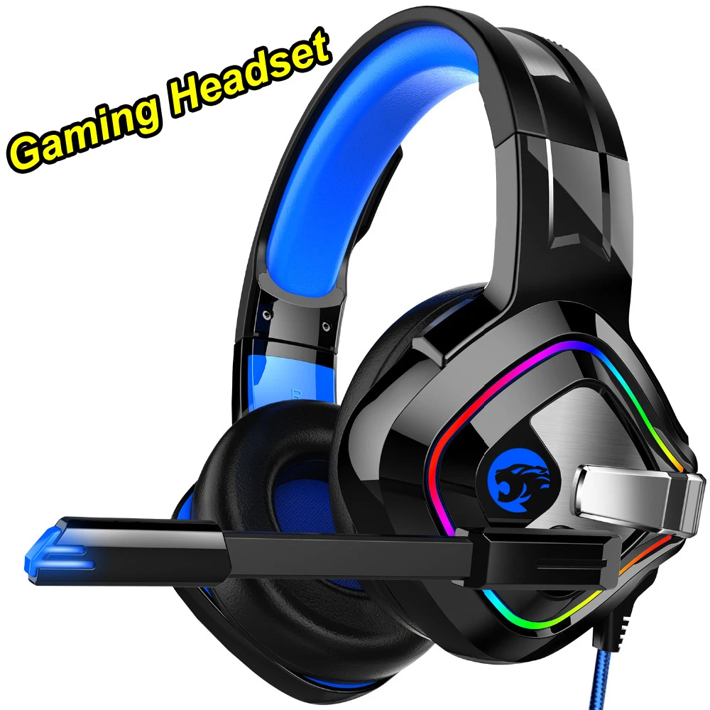 JOINRUN A66 PS4 игровая гарнитура проводная 4D RGB Marquee стерео наушники с гарнитурой
