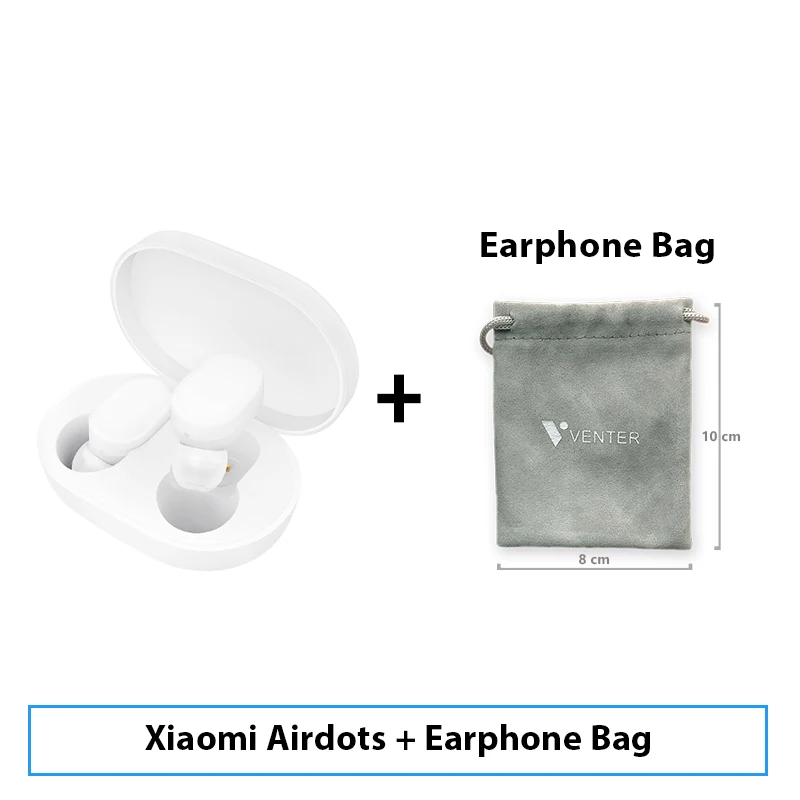 Add Earphone Bag Xiaomi Mijia Airdots TWS Bluetooth Наушники Молодежная версия стерео бас BT 5.0 Наушники с микрофоном Handsfree Наушники AI Control - Цвет: Add Earphone Bag