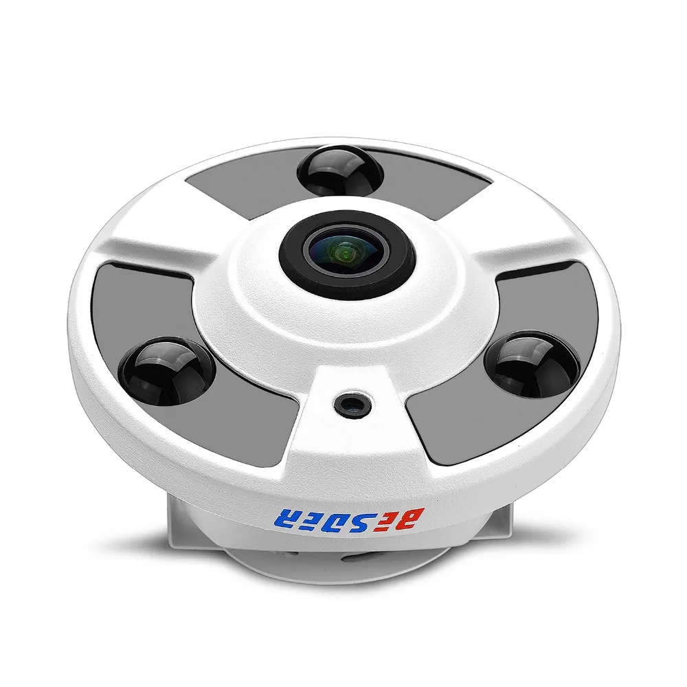 Besder рыбий глаз Широкий угол 1080P VR IP камера 180 градусов панорамный 3D ночное видение P2P Onvif оповещения по электронной почте безопасности cctv камера