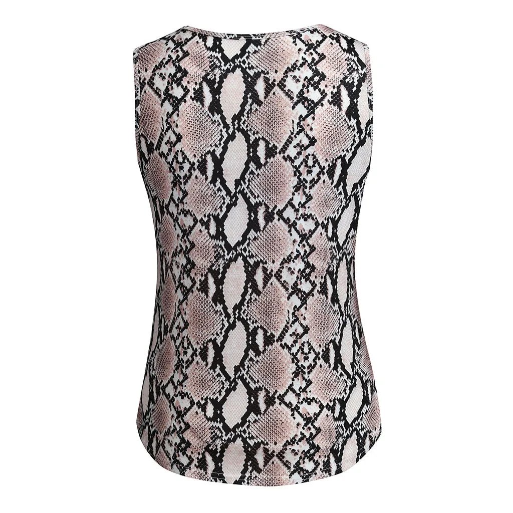 Топ для кормящих женщин летняя футболка без рукавов с принтом змеи модная