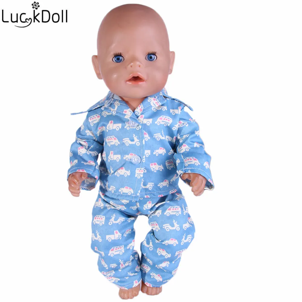 Luckydoll 15 шт. новая одежда куклы пижамы подходит 18 дюймов Американский 43 см BabyDoll аксессуары игрушки Детские лучшие рождественские подарки