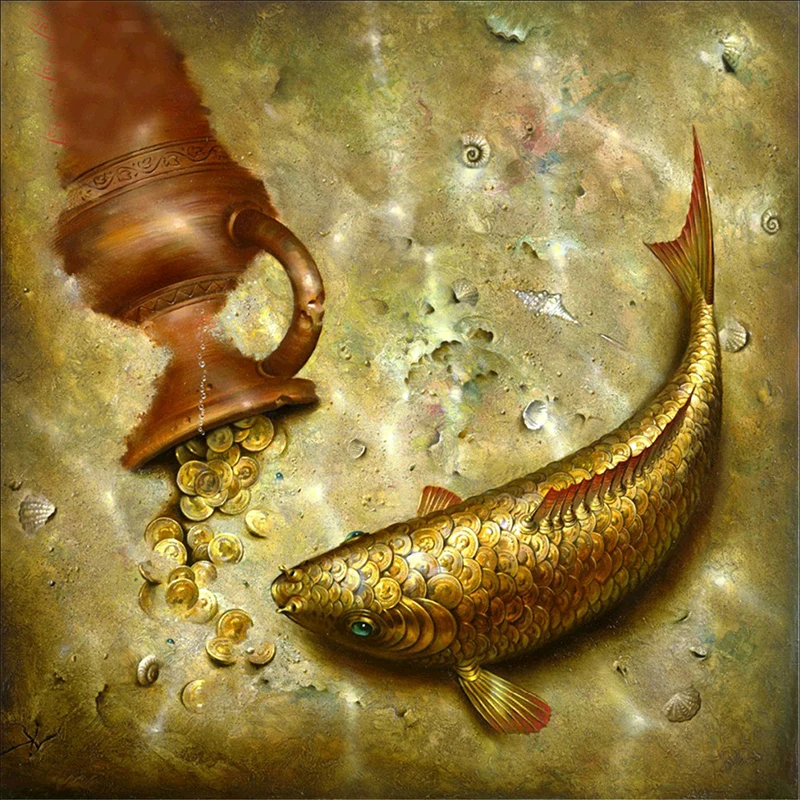 3D-Diy-diamond-Painting-cross-stitch-kits-fish-picture-Underwater-picture-mosaic-pattern-Diamond-Embroidery-Christmas | Дом и сад