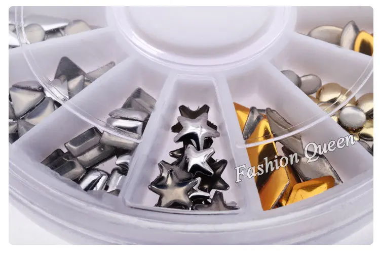 Набор для украшения ногтей золотого и серебряного цвета различные конструкции