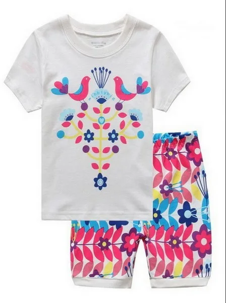 style 21 Новые детские пижамы с героями мультфильмов для маленьких мальчиков и девочек, детский пижамный комплект, Детская домашняя одежда с короткими рукавами, пижама, ночная рубашка, duan135 - Цвет: style 21