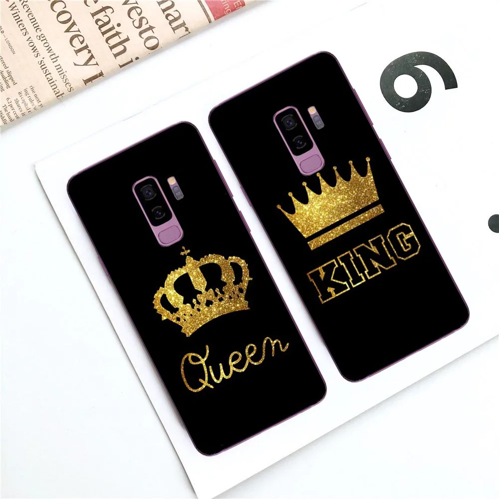 Чехол King Queen для Samsung Galaxy S10 Plus lite A6 A7 A8 2018 J3 J5 J7 2017 EU J6 J8 Note 8 роскошный чехол
