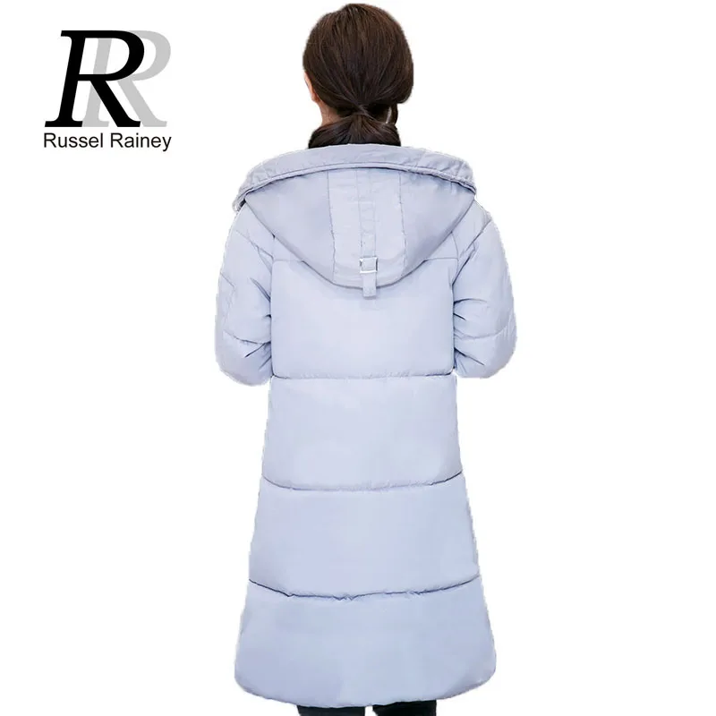 RR Winter Women Coats 2016 New Fashion Long Cotton Padded Jackets Female Thick Warm Hooded Parkas Solid Loose Outercoat | Женская одежда
