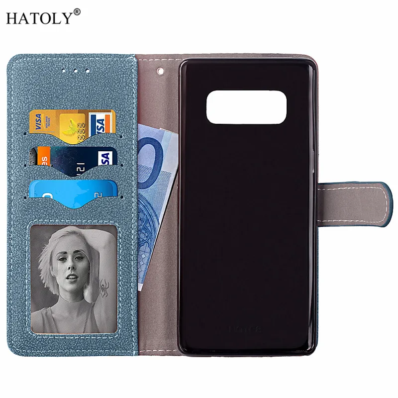 Чехол HATOLY для Samsung Galaxy Note 8 чехол из замши и ТПУ N9500 с отделением карт 6 3 дюйма|case
