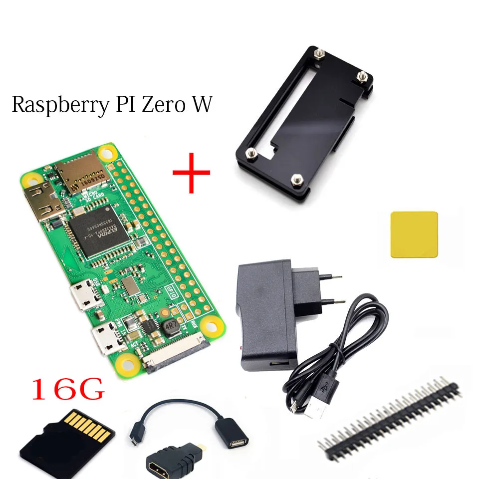 Малина Pi Zero PI0 1 3 или Raspberry Starter Kit W + акрил основа 16 г SD карты Мощность адаптер GPIO