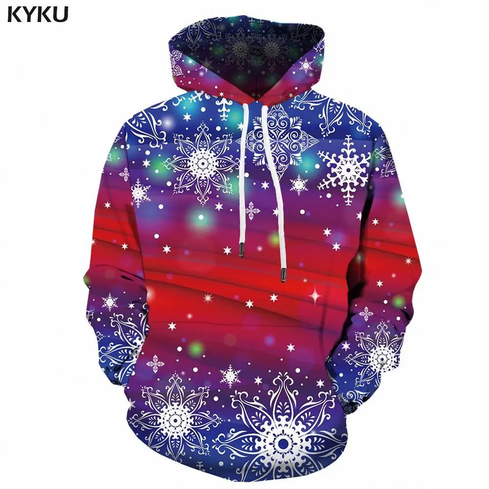 3d hoodies 04 KYKU, Рождественские толстовки, Мужская толстовка, красный, хип-хоп, 3d принт, худи, Рождественские толстовки со снежинками, пуловер с капюшоном, забавная мужская одежда - Цвет: 3d hoodies 04