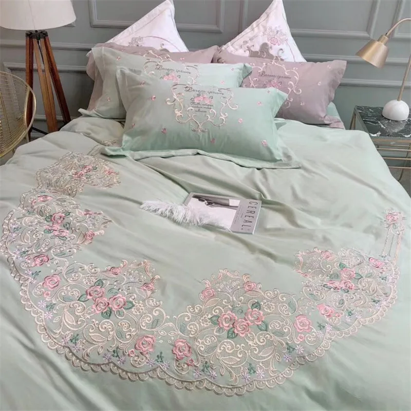 Домашний текстиль элегантные комплекты постельного белья с вышивкой Египетский