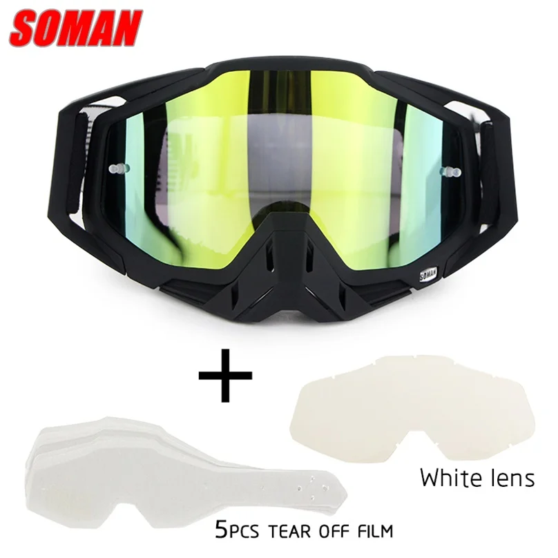Мужские и женские мотоциклетные очки Soman SM11 брендовые солнцезащитные для