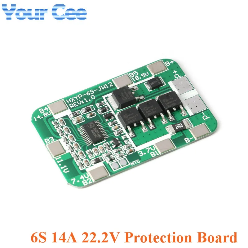 6 S 14A 22 2 V PCB BMS 18650 Защитная плата для литий ионный элемент литиевой батареи